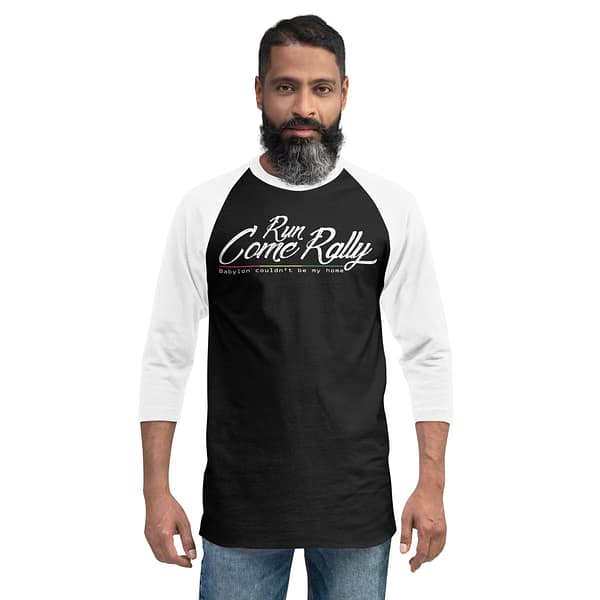 unisex-34-sleeve-raglan-shirt-black-white-front-67ebac51b8f5d.jpg RUN COME RALLY 3/4 sleeve (β)