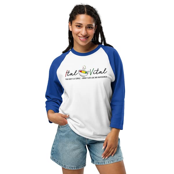 unisex-34-sleeve-raglan-shirt-white-royal-front-67ebaf499eb2b.jpg ITAL IS VITAL 3/4 sleeve (α)
