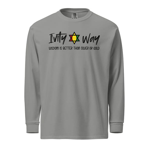 unisex-garment-dyed-heavyweight-long-sleeve-shirt-grey-front-67eba2a10ae44.jpg IVITY WAY WISDOM long-sleeve (α)