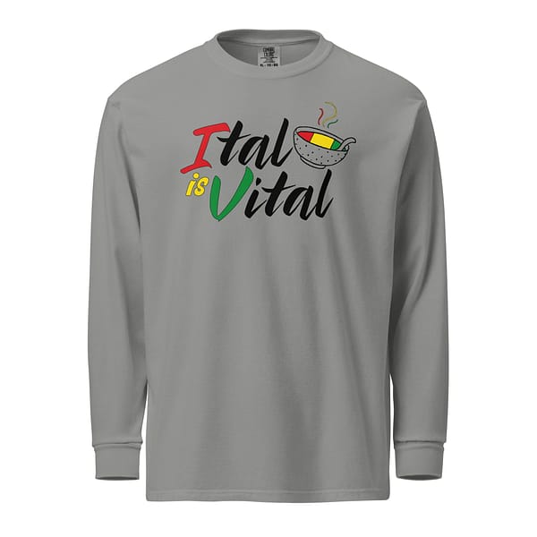 unisex-garment-dyed-heavyweight-long-sleeve-shirt-grey-front-67eba5039ef26.jpg ITAL IS VITAL long-sleeve (δ)