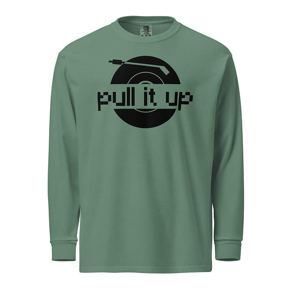 unisex-garment-dyed-heavyweight-long-sleeve-shirt-light-green-front-67eba0bc2b3b2.jpg PULL IT UP long-sleeve (β)