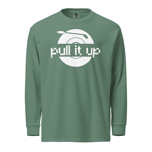 unisex-garment-dyed-heavyweight-long-sleeve-shirt-light-green-front-67eba10e4b475.jpg PULL IT UP long-sleeve (α)