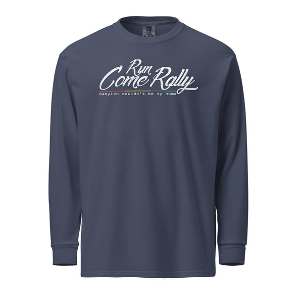 unisex-garment-dyed-heavyweight-long-sleeve-shirt-navy-front-67eba051a63bb.jpg RUN COME RALLY long-sleeve (β)