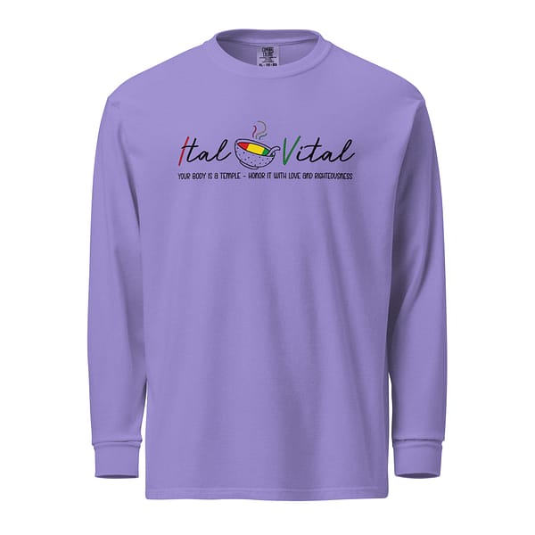 unisex-garment-dyed-heavyweight-long-sleeve-shirt-violet-front-67eba430eb4ea.jpg ITAL IS VITAL long-sleeve (α)