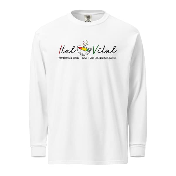 unisex-garment-dyed-heavyweight-long-sleeve-shirt-white-front-67eba430e8841.jpg ITAL IS VITAL long-sleeve (α)