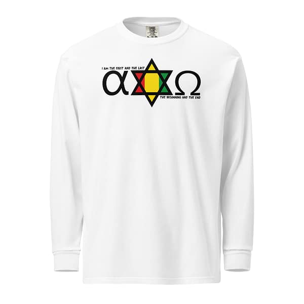 unisex-garment-dyed-heavyweight-long-sleeve-shirt-white-front-67eba62db5161.jpg ALPHA & OMEGA long-sleeve (β)