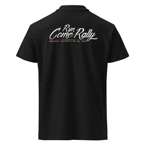 unisex-premium-pique-polo-shirt-black-back-67ebcc26d68f7.jpg RUN COME RALLY POLO (α)