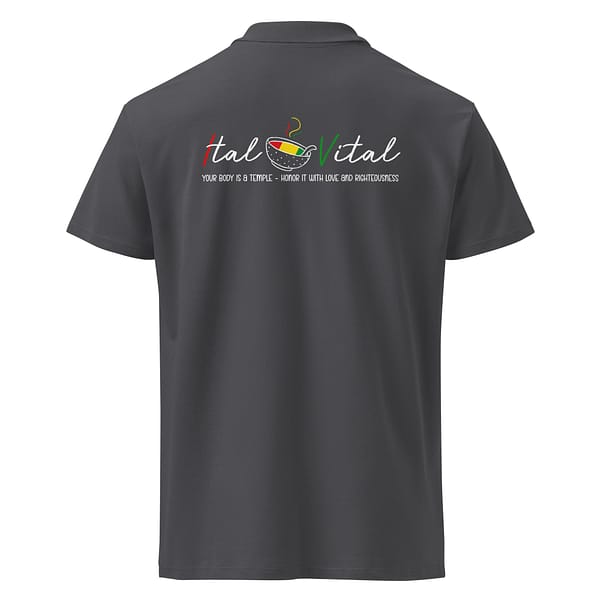 unisex-premium-pique-polo-shirt-mouse-grey-back-67ebce8597775.jpg ITAL IS VITAL POLO (α)