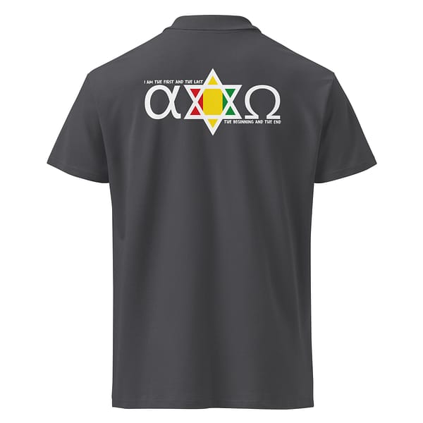 unisex-premium-pique-polo-shirt-mouse-grey-back-67ebcf766cc28.jpg ALPHA & OMEGA POLO (α)
