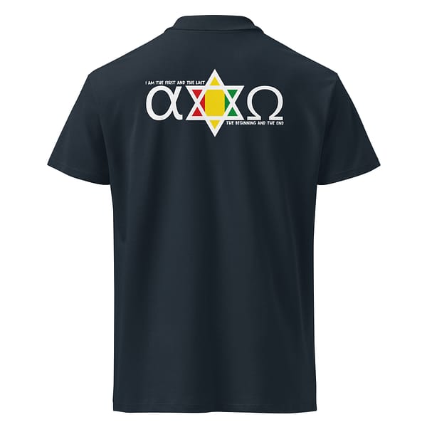unisex-premium-pique-polo-shirt-navy-back-67ebcf766ae8e.jpg ALPHA & OMEGA POLO (α)