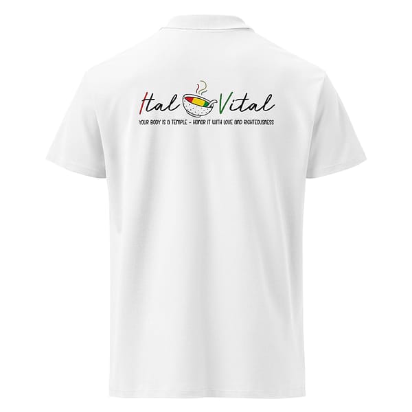 unisex-premium-pique-polo-shirt-white-back-67ebceaec16ae.jpg ITAL IS VITAL POLO (β)