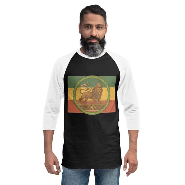 unisex-34-sleeve-raglan-shirt-black-white-front-681b1d0ecadbe.jpg CONQUERING LION 3/4 sleeve (α)