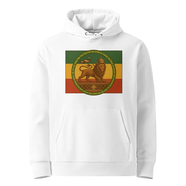 unisex-essential-eco-hoodie-white-front-681b139fbbdff.jpg CONQUERING LION hoodie (α)
