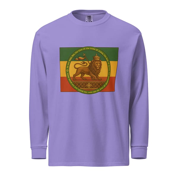 unisex-garment-dyed-heavyweight-long-sleeve-shirt-violet-front-681b179c5fc5f.jpg CONQUERING LION long-sleeve (α)