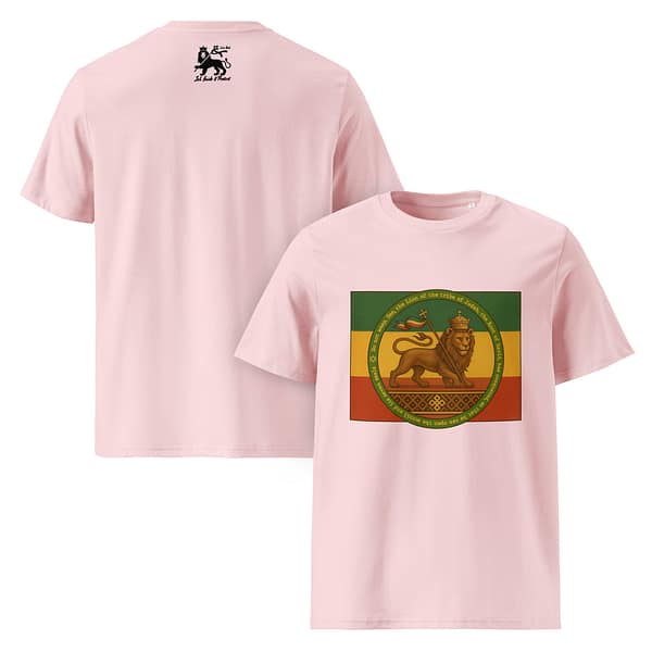 unisex-organic-cotton-t-shirt-cotton-pink-front-and-back-681b114231f64.jpg CONQUERING LION classic tee (α)