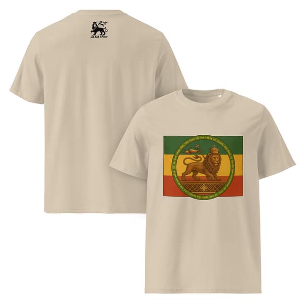 unisex-organic-cotton-t-shirt-desert-dust-front-and-back-681b114229c7e.jpg CONQUERING LION classic tee (α)