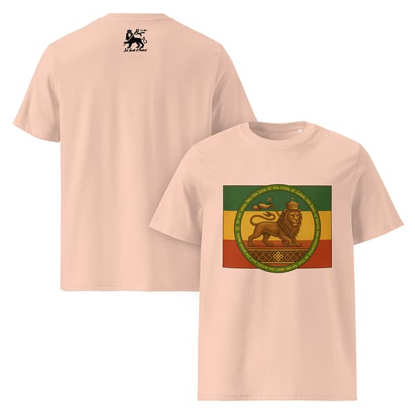 unisex-organic-cotton-t-shirt-fraiche-peche-front-and-back-681b11422d850.jpg CONQUERING LION classic tee (α)